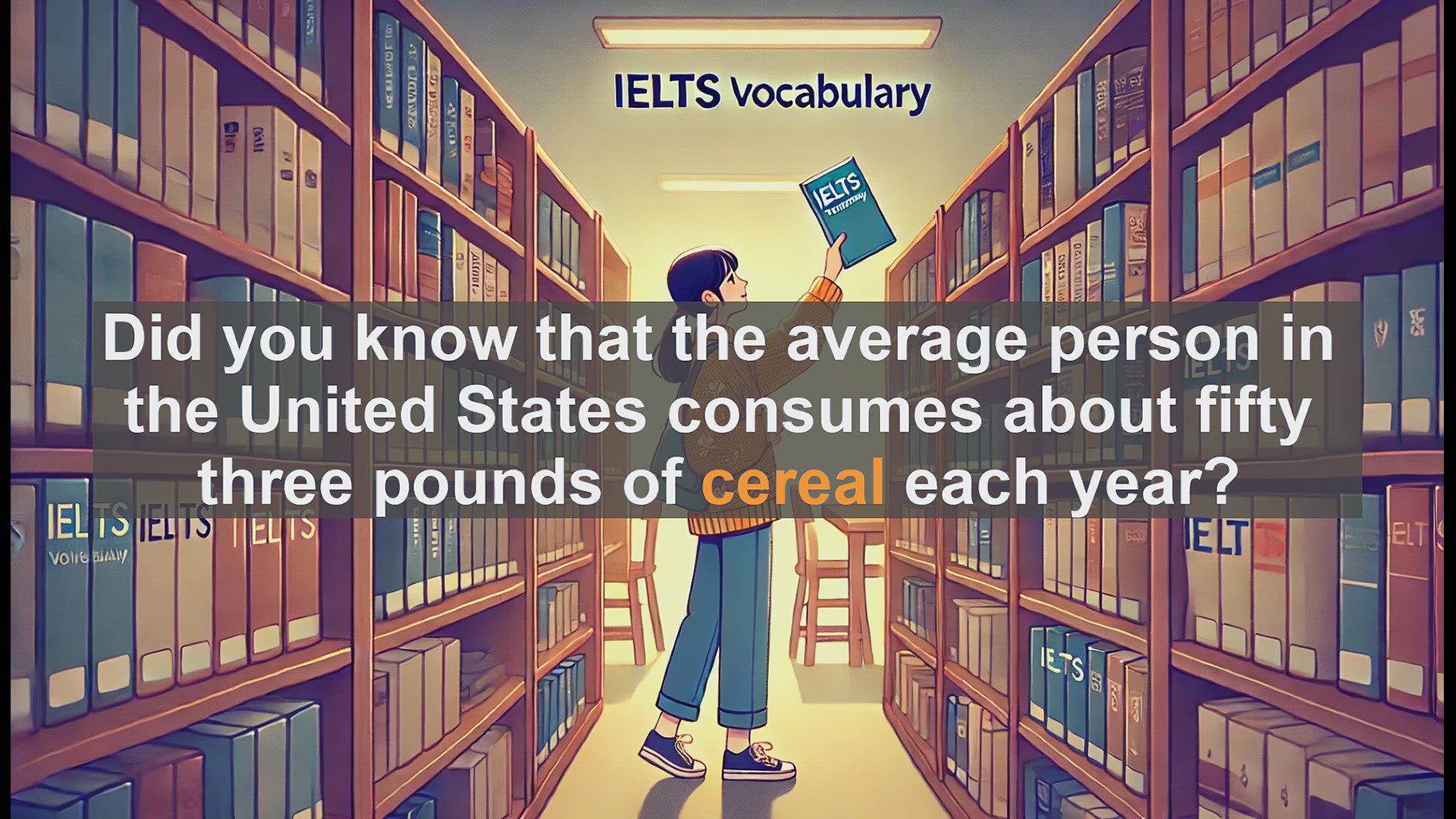 'Video thumbnail for 5000 Must Know IELTS 8.0 Vocabulary - Cereal: Key Vocabulary for IELTS Success'