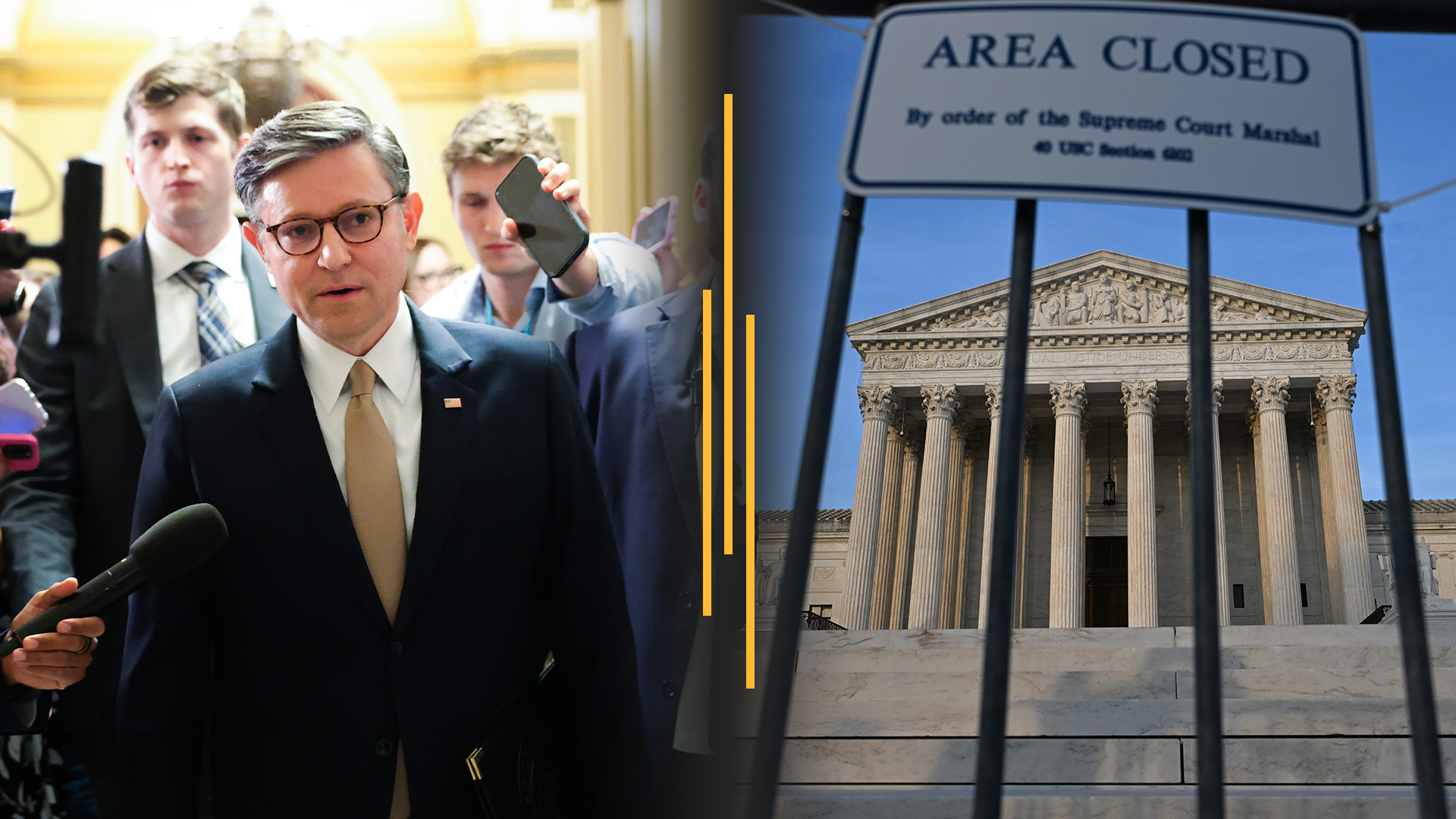 Video thumbnail for Johnson calls early recess amid SAVE Act standoff; Trump calls for law ending birthright citizenship