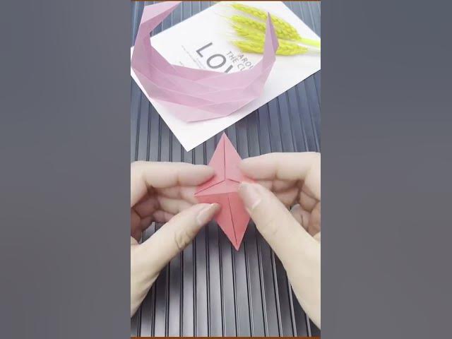Video thumbnail for How to make paper 3d star #youtubeshorts #shrots