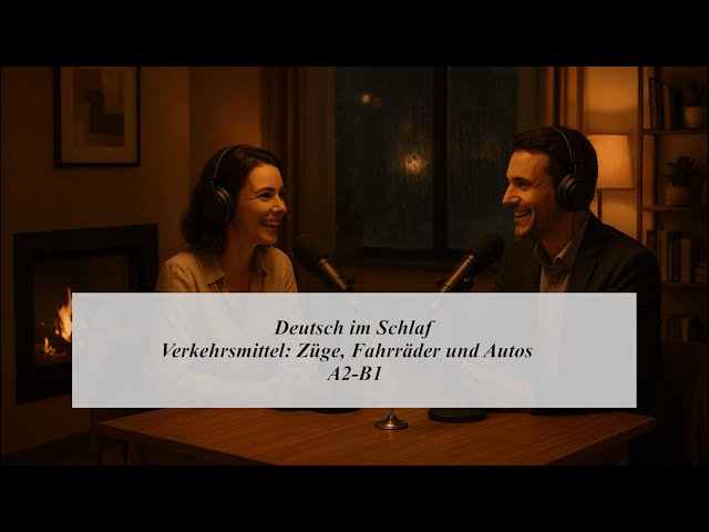 Video thumbnail for Deutsch Im Schlaf: Verkehrsmittel: Züge, Fahrräder und Autos  | Deutsch Hören Podcast A2-B1