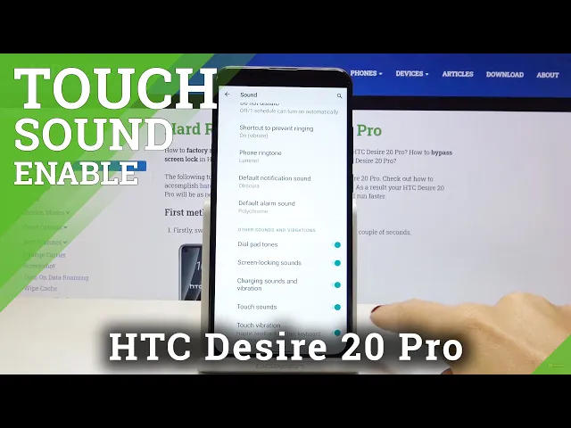 Video thumbnail for How to Enable / Disable Touch Sounds in HTC Desire 20 Pro?