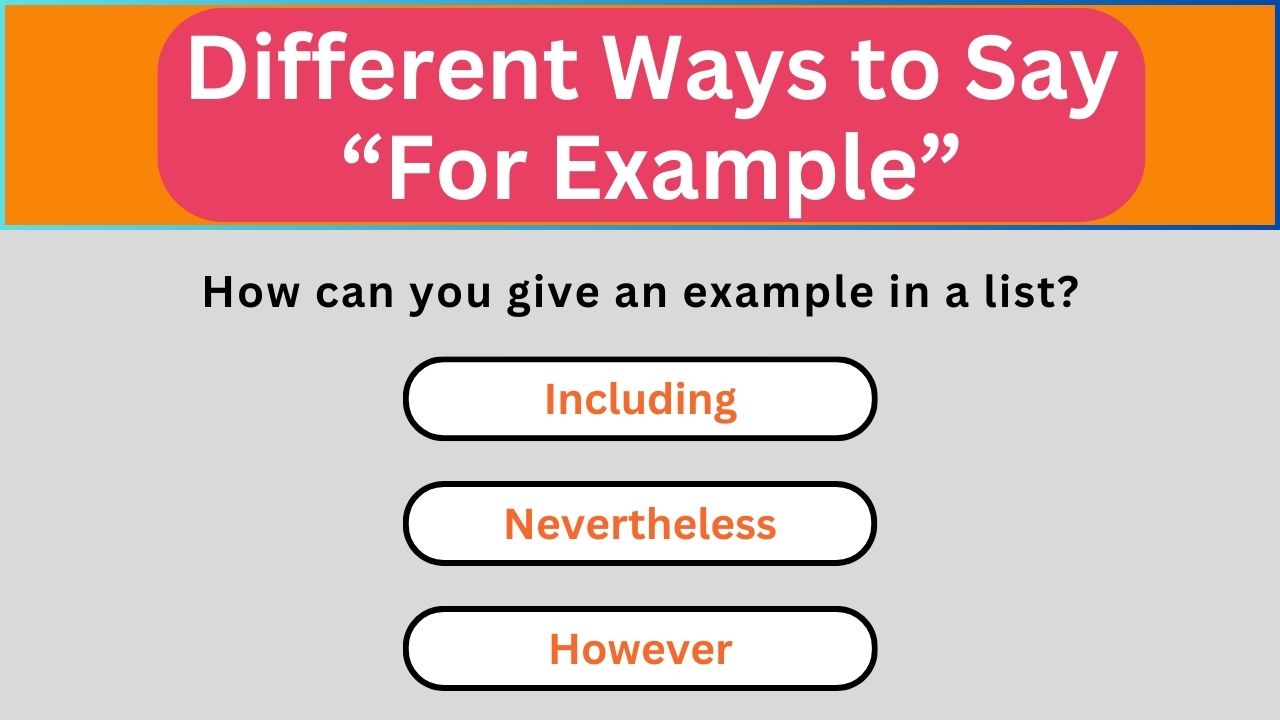 'Video thumbnail for English Speaking Practice || Different Ways to Say “For Example” || English Speaking Test'