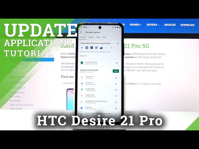 Video thumbnail for How to Update Apps on HTC Desire 21 Pro – Download Newest App Updates