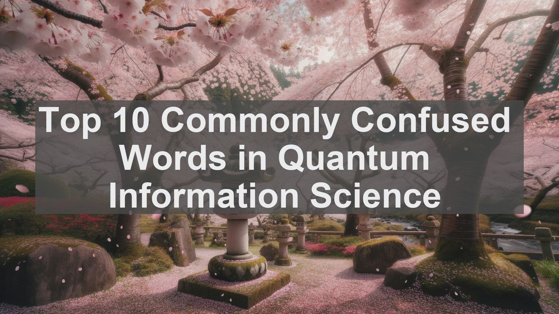 'Video thumbnail for Top 10 Commonly Confused Words in Quantum Information Science'