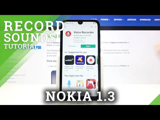 Video thumbnail for How to Record Sounds on NOKIA 1.3 – Activate Audio Recorder