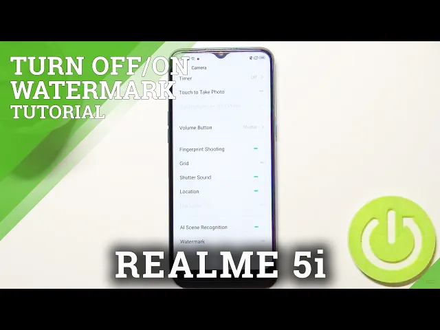 Video thumbnail for How to Turn On/Off Watermark in REALME 5i – Find Camera Watermark Option