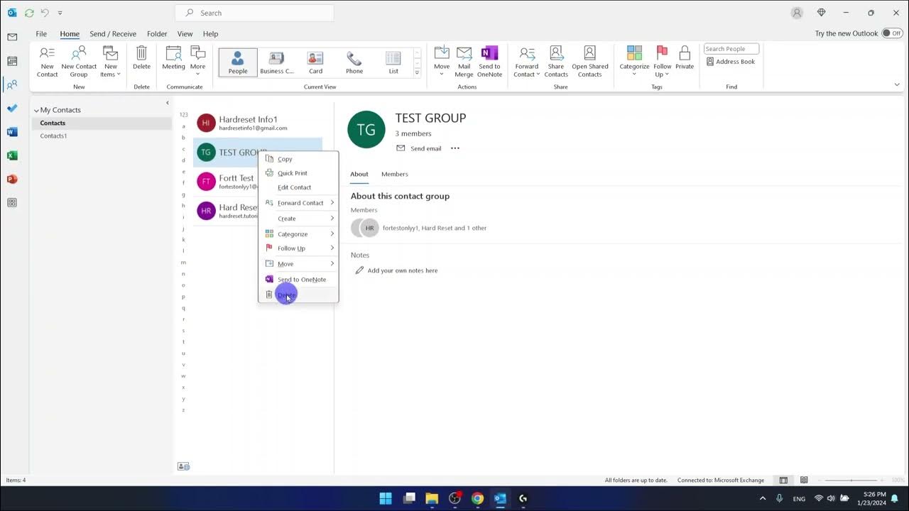 Video thumbnail for How to Delete a Group in Outlook