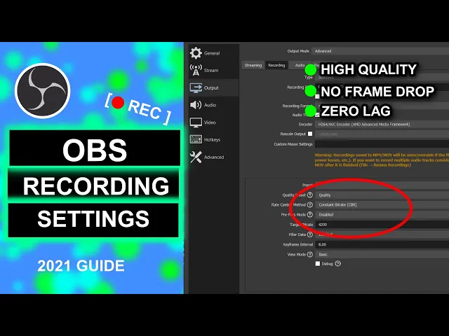 Video thumbnail for Best OBS Settings For Recording | Get Quality Videos Without Lags
