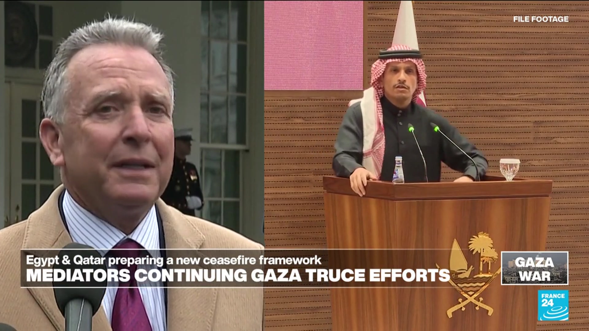 'Video thumbnail for Israel's Netanyahu to speak to international press for the first time since Gaza occupation decision'