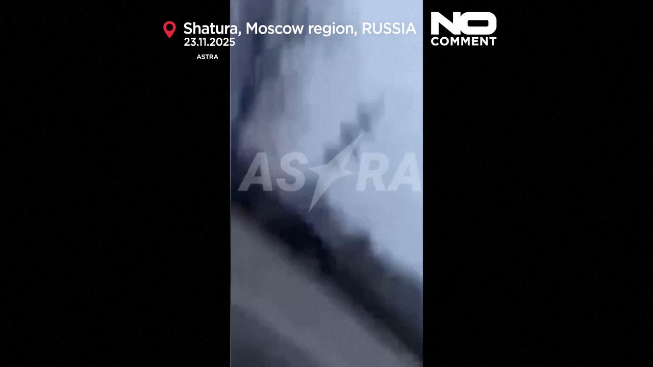 Video thumbnail for Ukrainian drones hit Shatura power plant near Moscow, sparking major fire