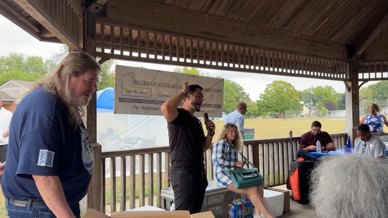 Video thumbnail for US: Abdul El-Sayed joins campaign event ahead of US Senate election.