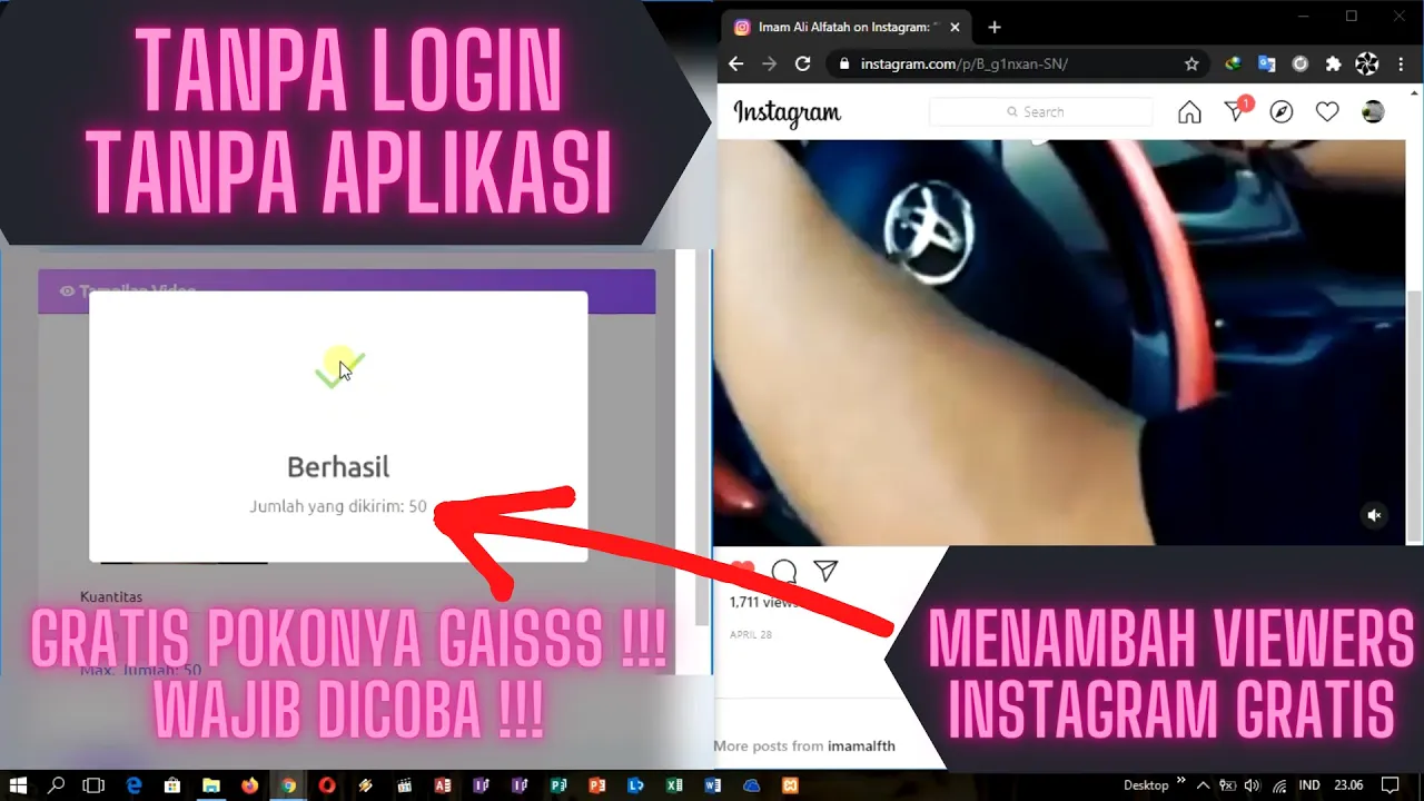 Video thumbnail for Tips Cara Menambah Views Instagram (ini gratis gaisss!) Tanpa Login Tanpa Aplikasi