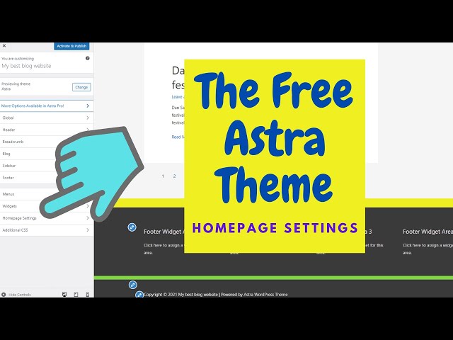 Video thumbnail for Homepage Settings On The Astra Theme