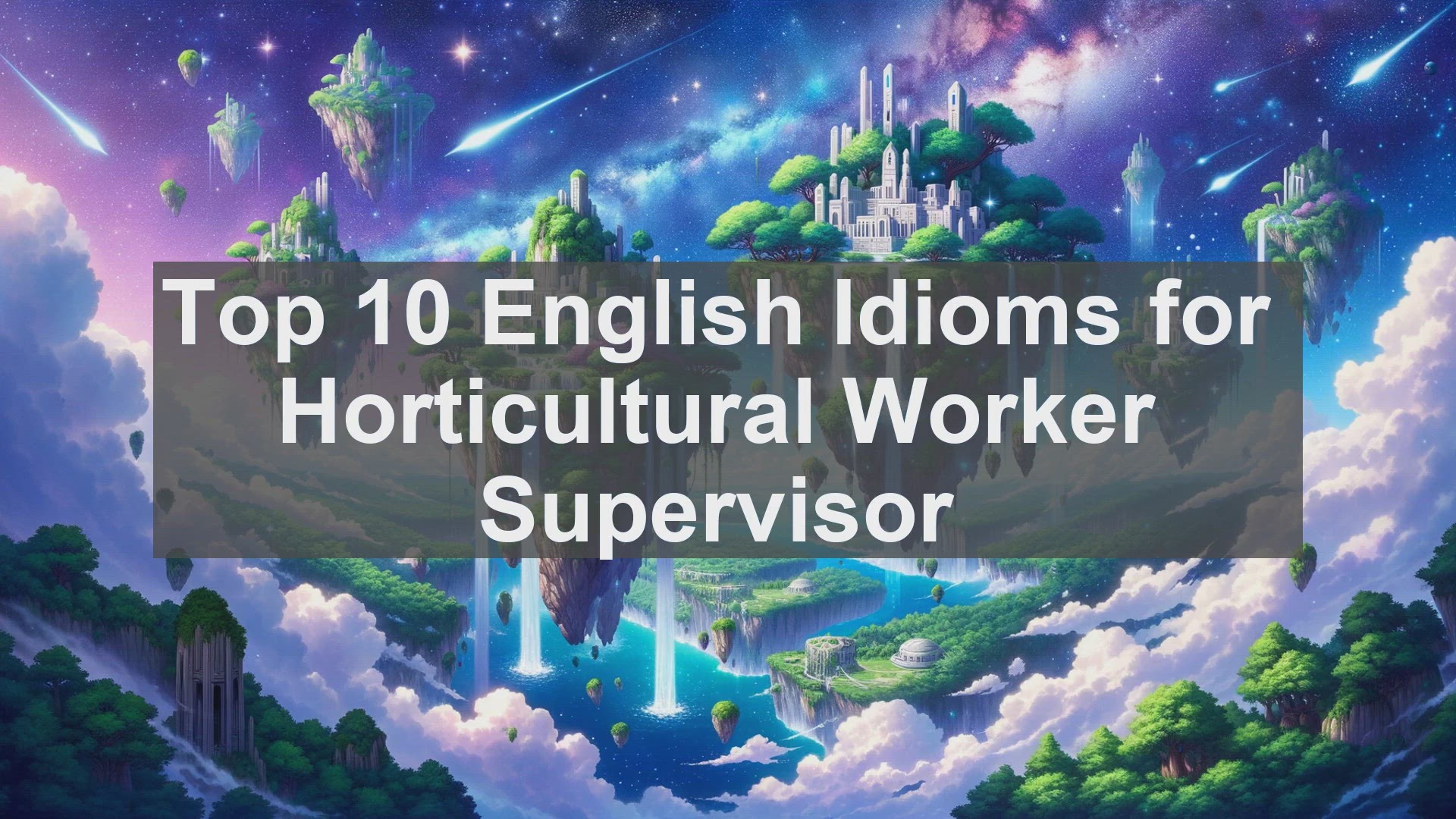 'Video thumbnail for Top 10 English Idioms for Horticultural Worker Supervisor'