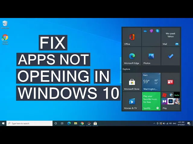 Video thumbnail for How To Fix Windows 10 Apps Not Opening | Solve Apps Problems