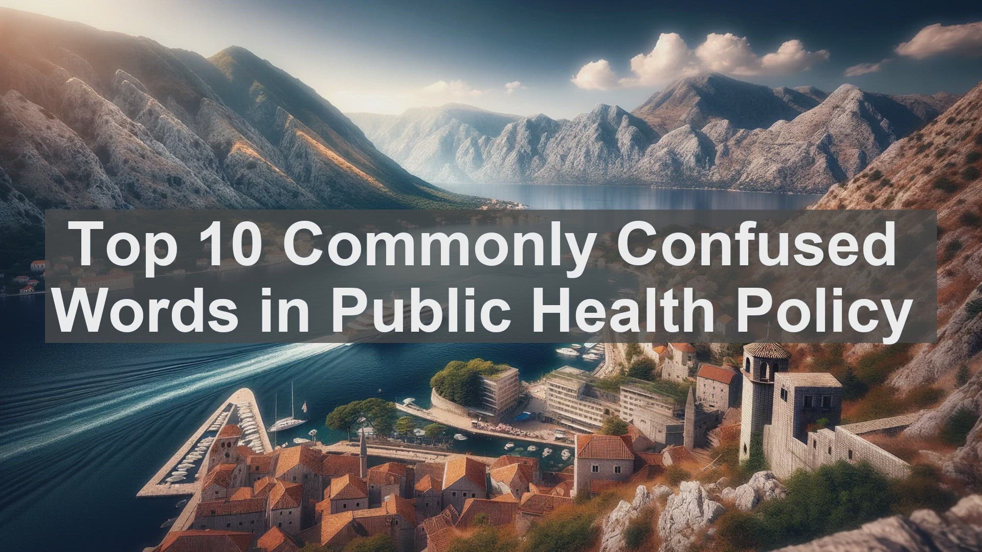 'Video thumbnail for Top 10 Commonly Confused Words in Public Health Policy'