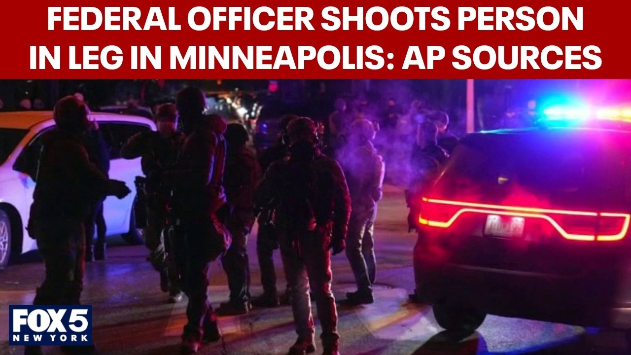 Video thumbnail for Federal officer shoots person in leg in Minneapolis: AP sources