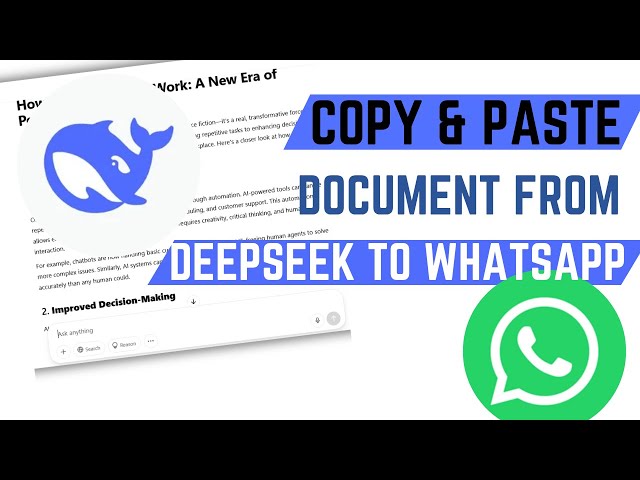 'Video thumbnail for How To Share Text From DeepSeek App To WhatsApp'