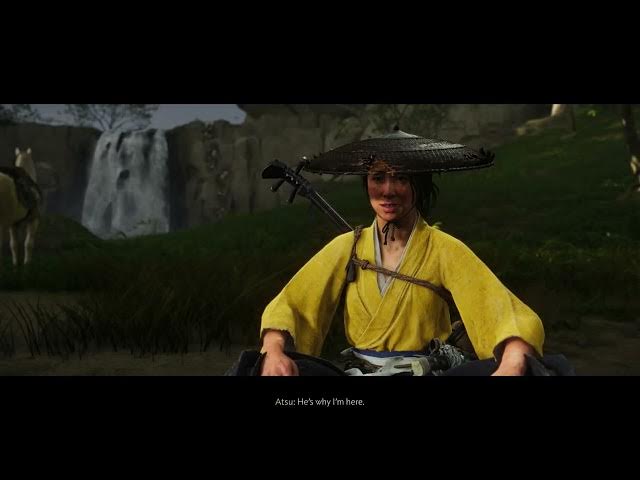 Video thumbnail for Ghost of Yotei - Chapter 1 Kill Smiling Kabuto-Mushi - Bounty | Camp Cutscene and Fight Gameplay