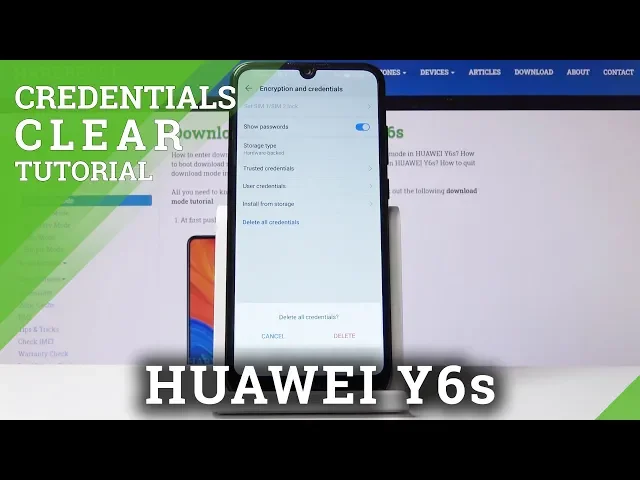 Video thumbnail for How to Clear Credentials in HUAWEI Y6s – Remove Certificates