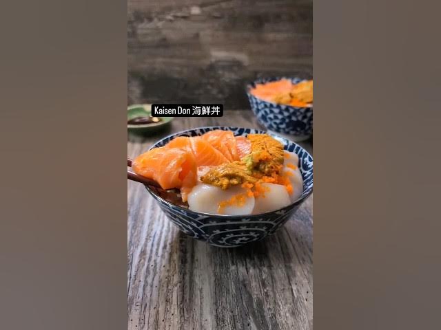 Video thumbnail for Master the Art of Crafting Your Own Sashimi Kaisen Don #sashimi #海鮮丼 #kaisen