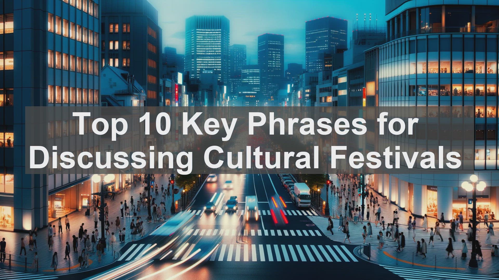 'Video thumbnail for Top 10 Key Phrases for Discussing Cultural Festivals'