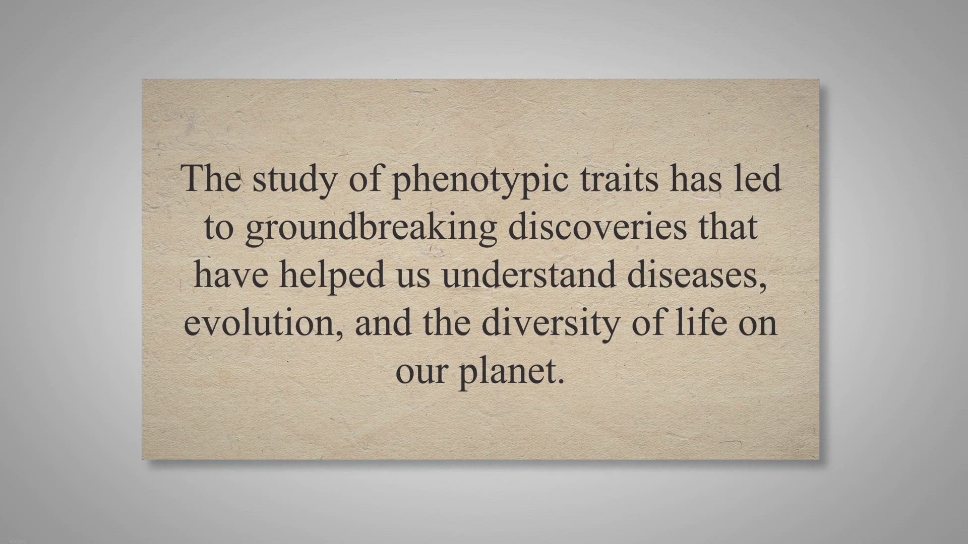 'Video thumbnail for Uncovering Phenotypic Traits'