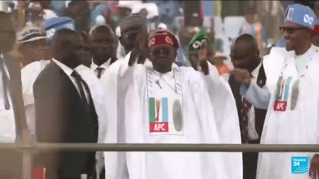 Video thumbnail for Fractured opposition battles Nigeria's Tinubu as presidential campaign begins