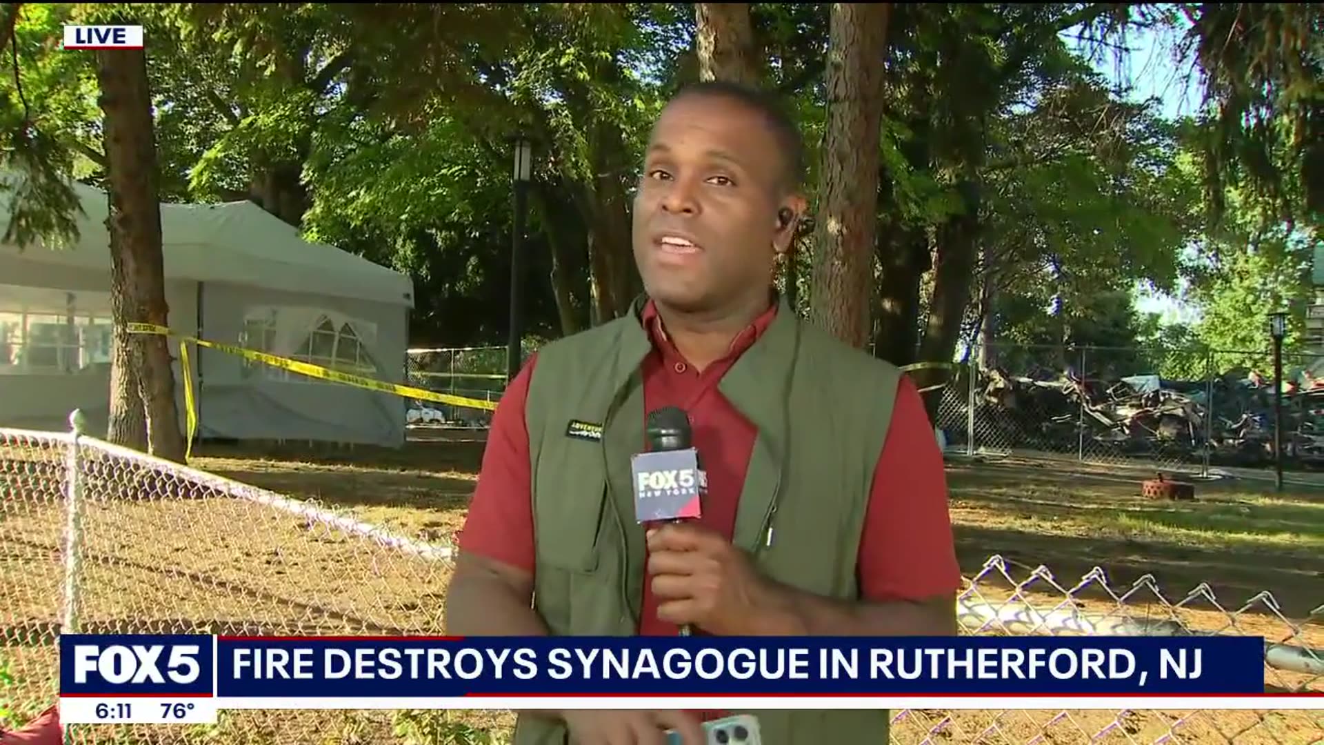 'Video thumbnail for Fire destroys synagogue in Rutherford, NJ'