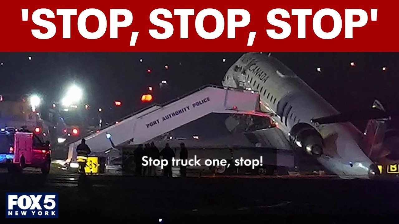 Video thumbnail for Firefighter heard warning before deadly LaGuardia crash