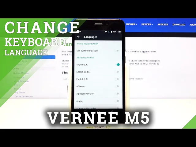 Video thumbnail for How to Set Up Keyboard Language on VERNEE M5 - Add/Delete Languages