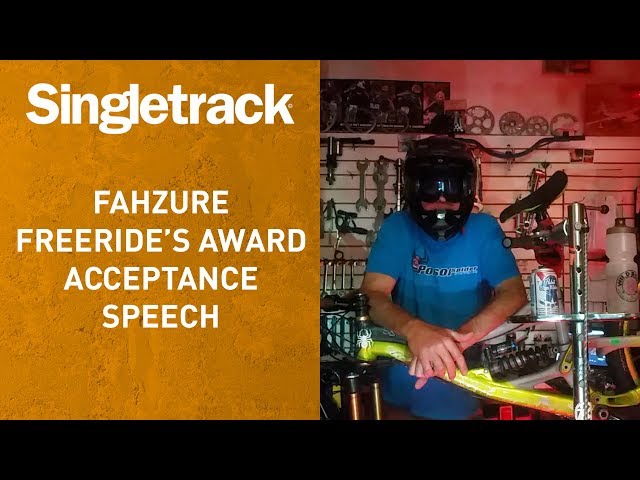 Video thumbnail for Fahzure Freeride's Award Acceptance Speech - Singletrack Reader Awards 2016