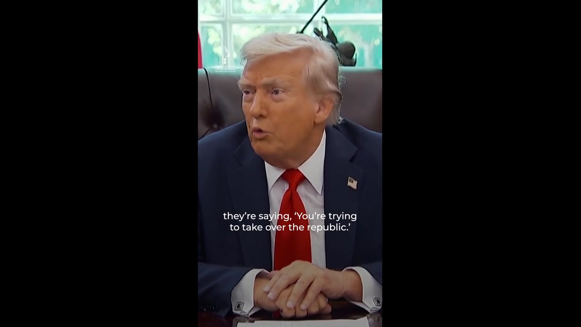 'Video thumbnail for Trump says he's 'not a dictator' amid federal troop deployment row'