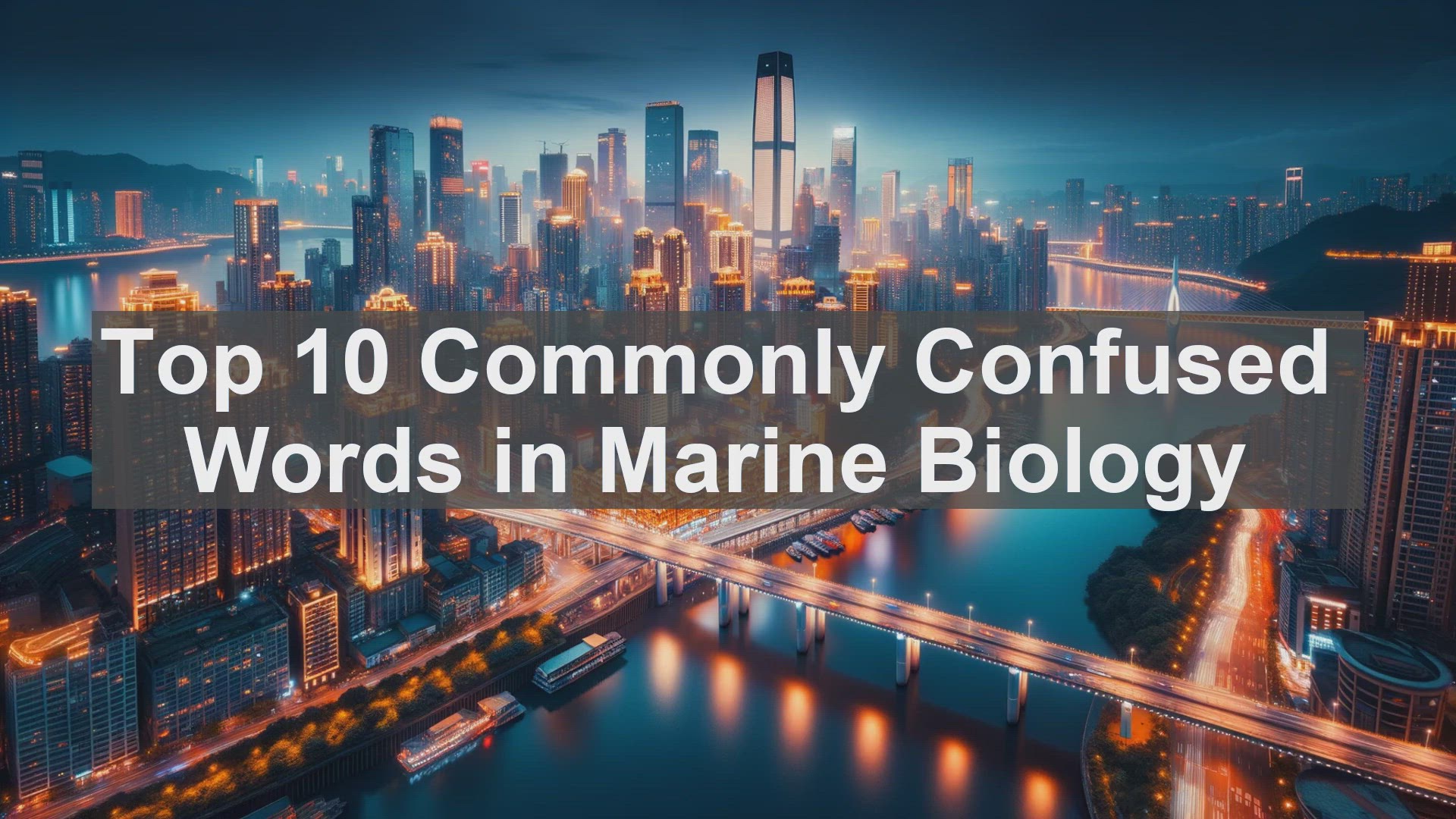 'Video thumbnail for Top 10 Commonly Confused Words in Marine Biology'