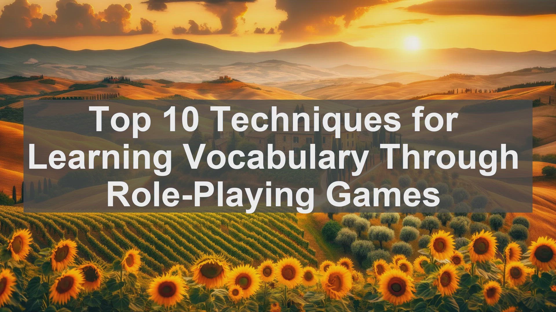 'Video thumbnail for Top 10 Techniques for Learning Vocabulary Through RolePlaying Games'