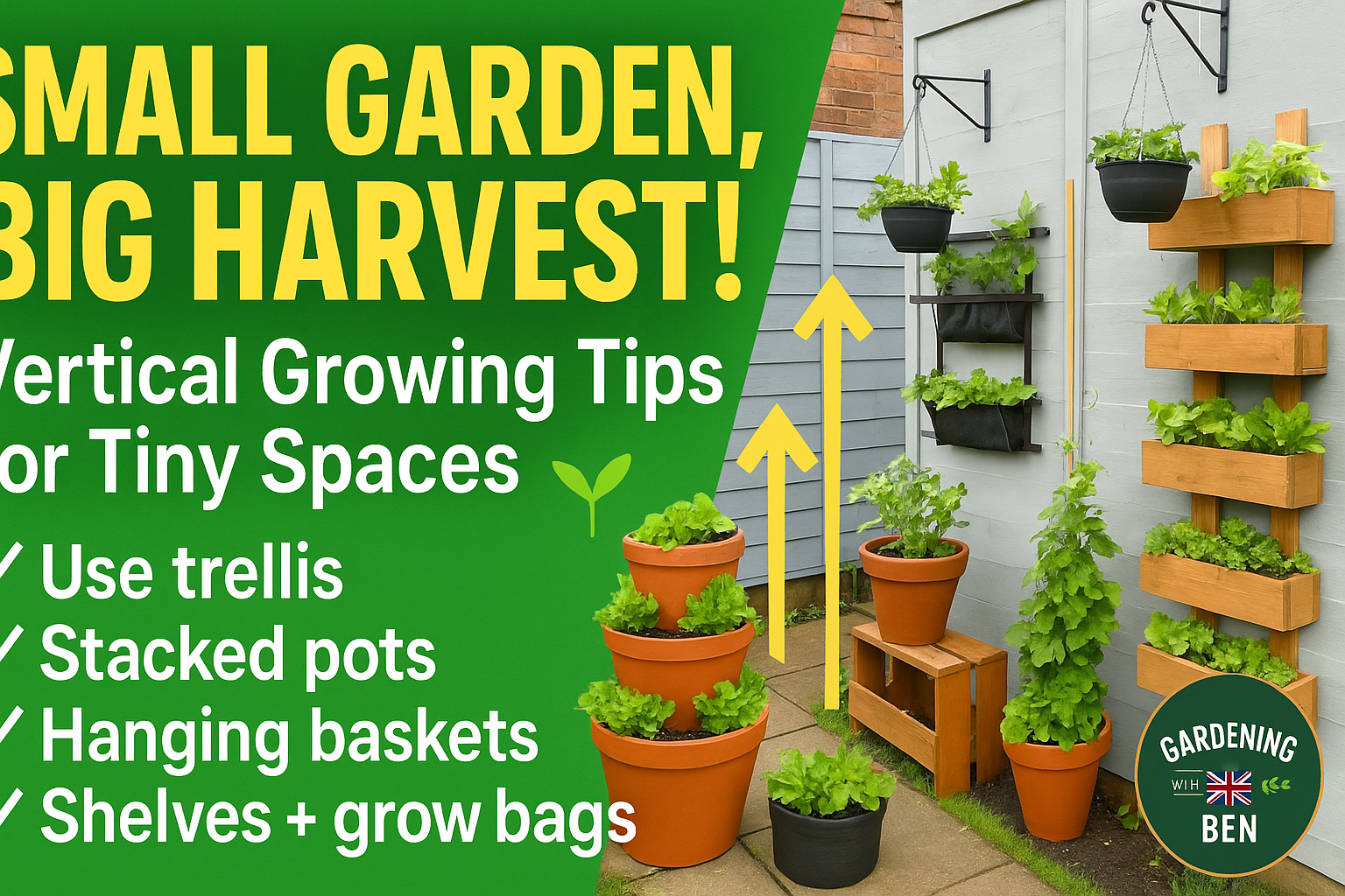 Video thumbnail for 🎥 ✅ Vertical Gardening Tips 🌿 | How to Grow More in Small Gardens & Allotments 🏡✨