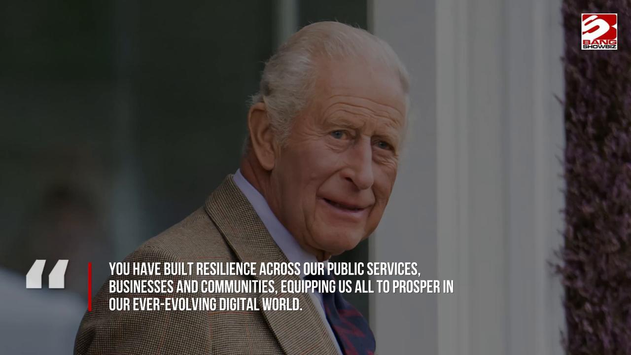 Video thumbnail for King Charles warns of growing 'hostile online activity' threats.