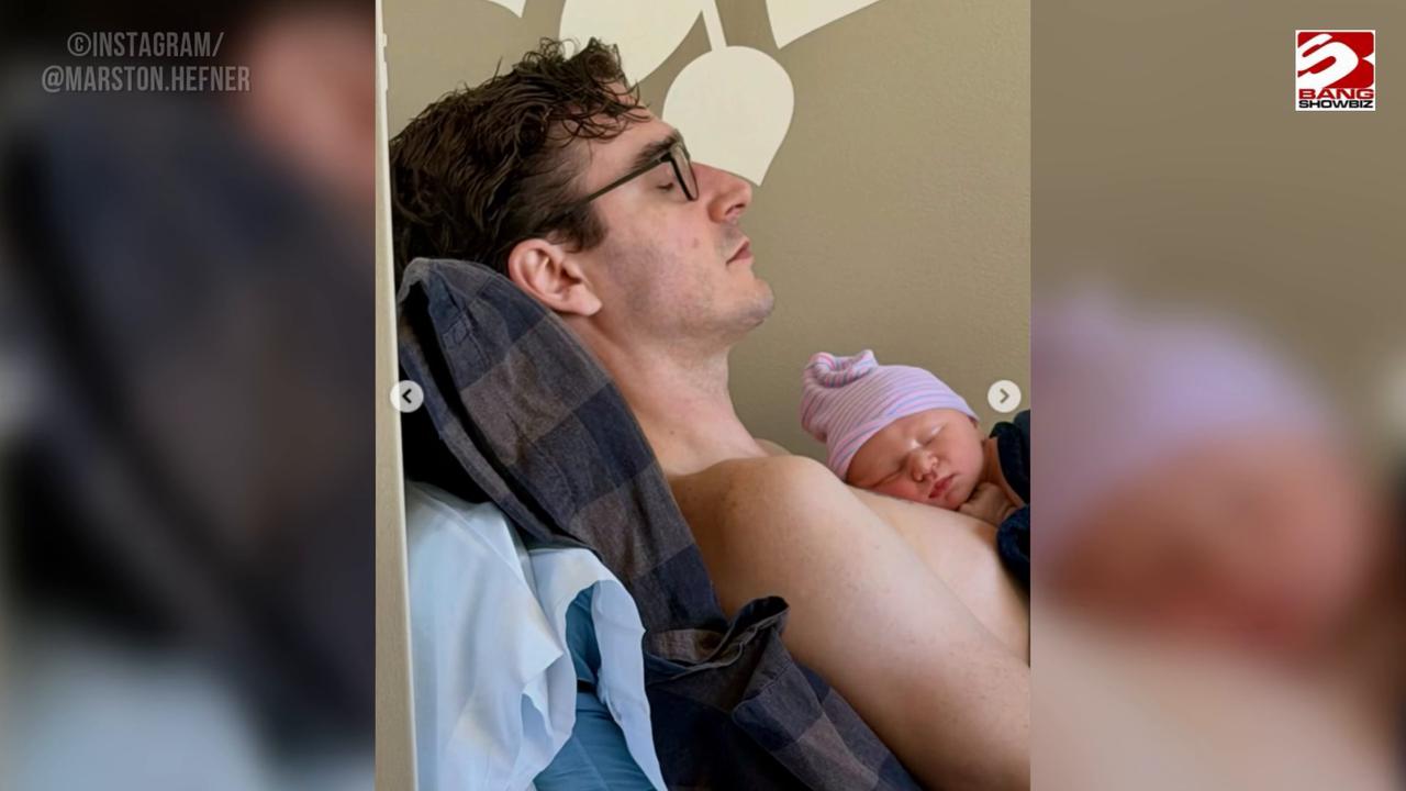 Video thumbnail for Hugh Hefner’s son Marston Hefner and his wife have welcomed a baby girl