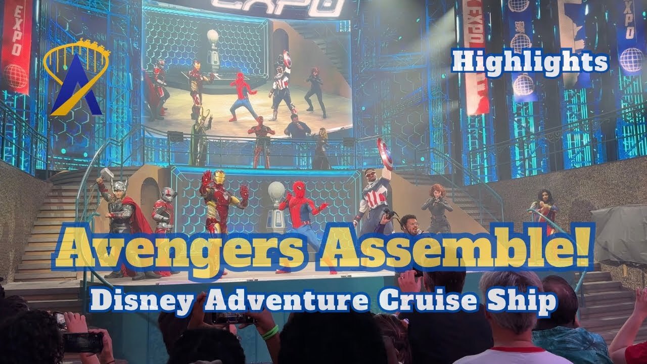 Video thumbnail for Avengers Assemble! Show from the Disney Adventure Cruise Ship