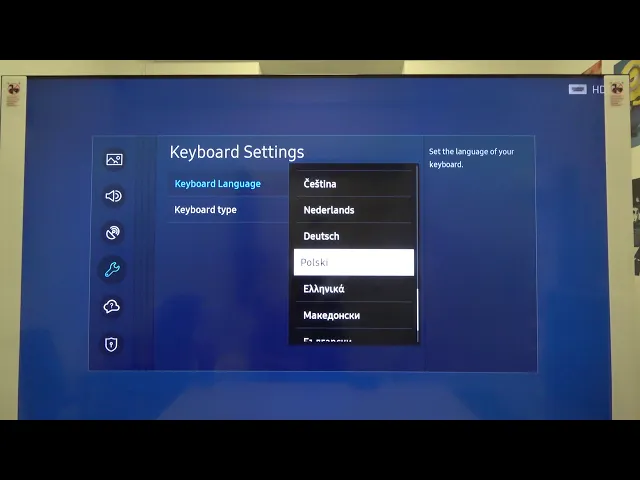 Video thumbnail for How to Change Keyboard Language on SAMSUNG TU 8000 82 inch TV - Set Different Keyboard Language