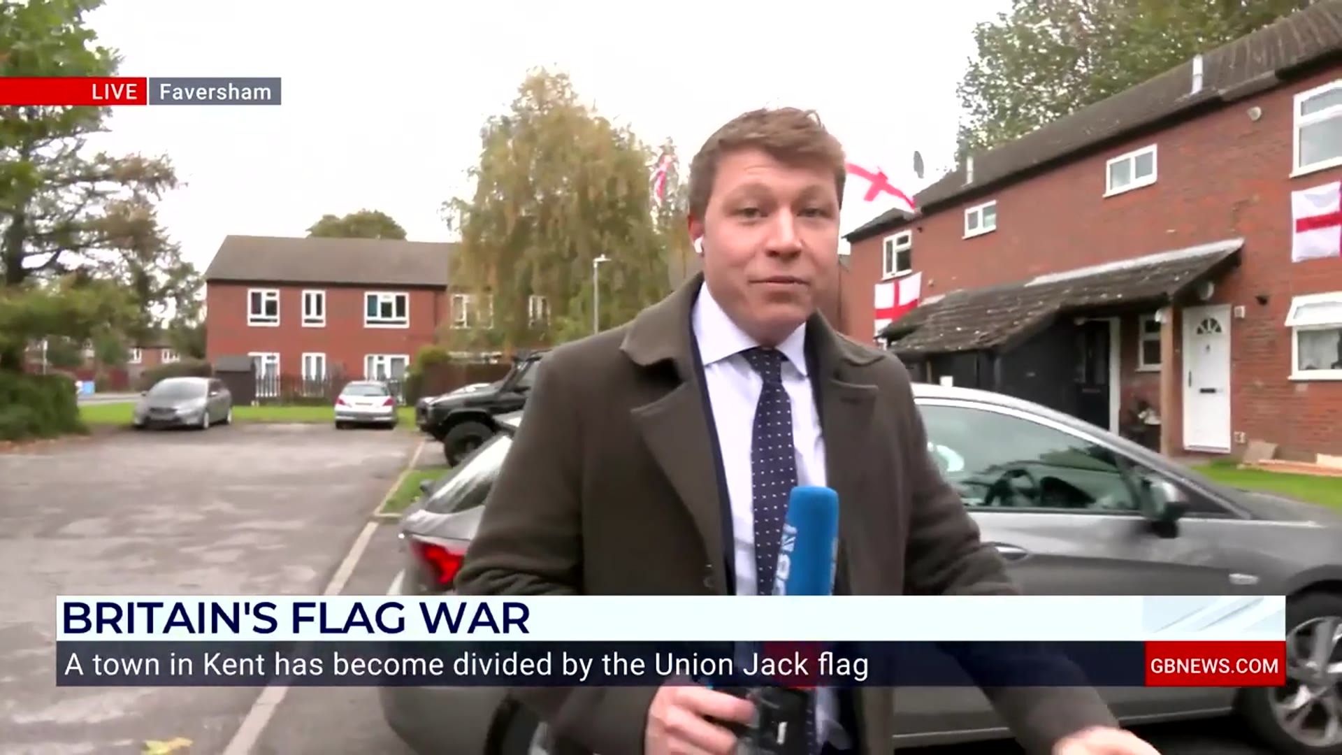 'Video thumbnail for WATCH: Patriotic neighbours vow to 'put more flags up' after displays are attacked'