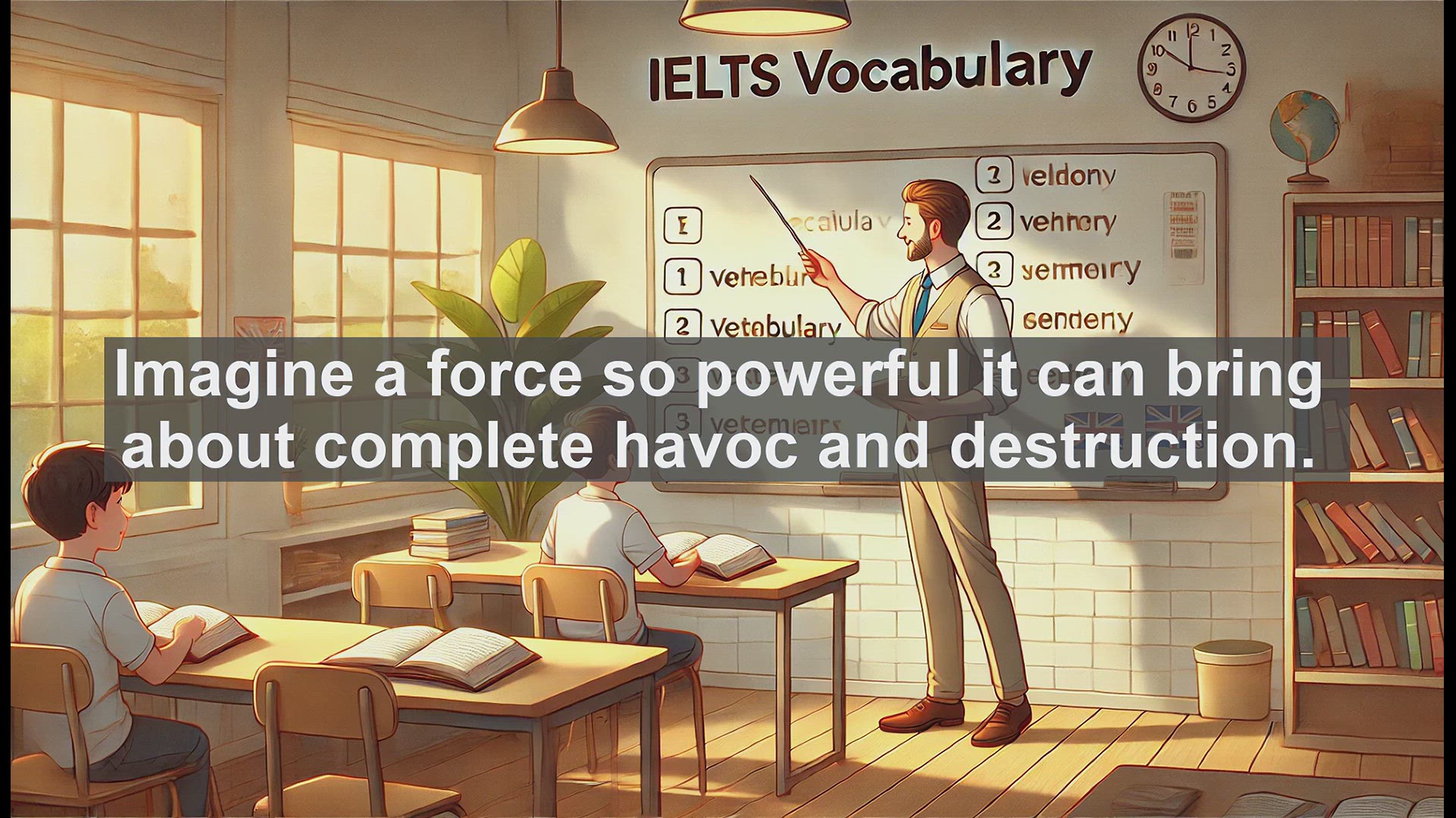 'Video thumbnail for 2000 Must Know IELTS 9.0 Vocabulary - Mastering 'Wreak': A Powerful Verb for IELTS Success'