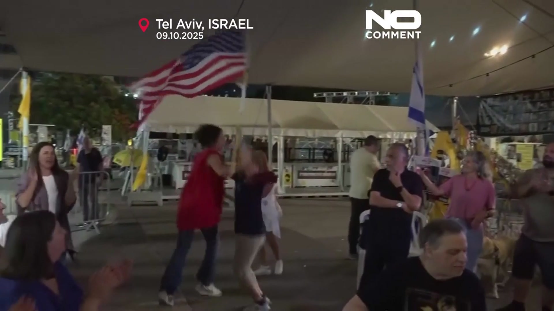 'Video thumbnail for Joy and relief in Tel Aviv as deal promises release of hostages in Gaza'