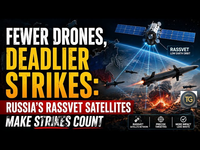Video thumbnail for Fewer Drones, Deadlier Strikes: Russia's Rassvet Satellites Make Strikes Count