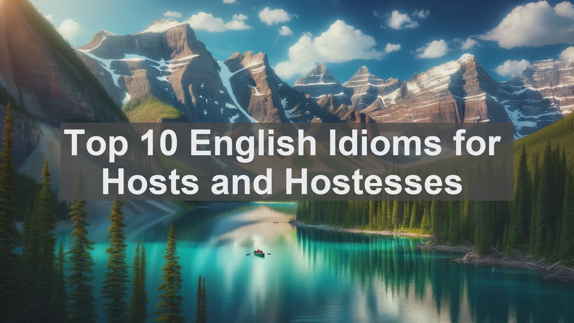 'Video thumbnail for Top 10 English Idioms for Hosts and Hostesses'