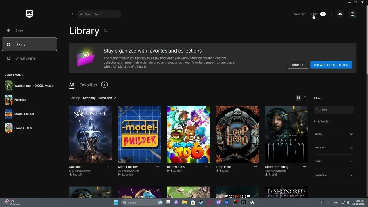 Video thumbnail for How To Remove Items From Cart On Epic Games Launcher 2023 / 2024