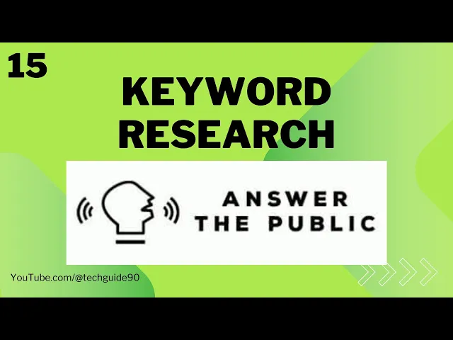 Video thumbnail for Keywords Research Using Answer The Public | Blogging Mastery Course