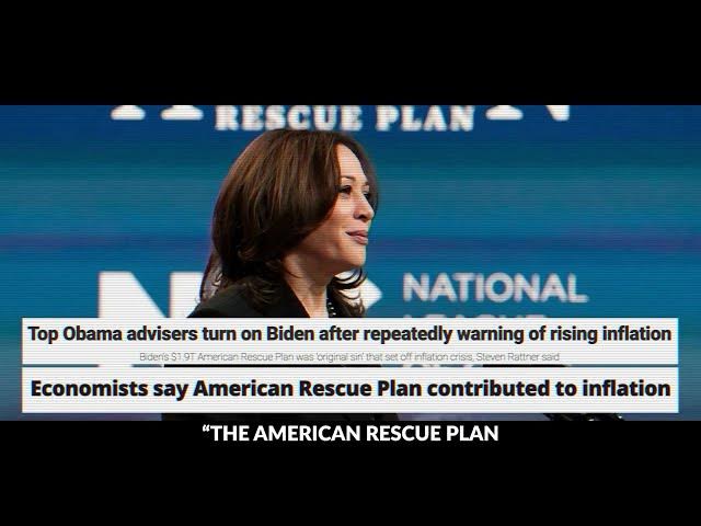 Video thumbnail for Crazy Kamala cast the tie breaking vote on MASSIVE SPENDING BILLS that caused the INFLATION CRISIS!