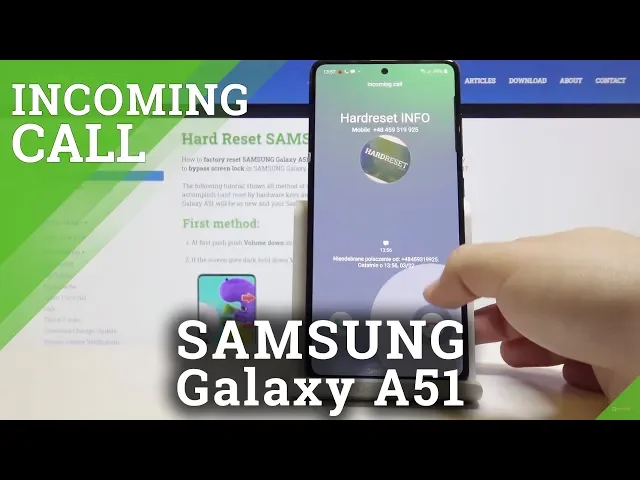 Video thumbnail for Samsung Galaxy A51 Incoming Call