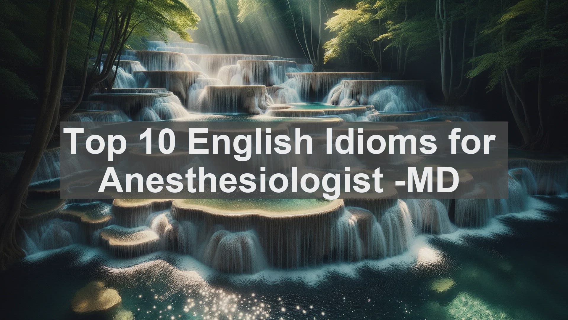 'Video thumbnail for Top 10 English Idioms for Anesthesiologist MD'